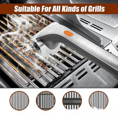 Obrázek produktu pro Elektrický kartáč na čištění grilu, účinný, pro venkovní gril, hlavice na čištění grilu, příslušenství k grilu, dárek pro muže/otce