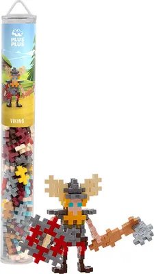 Immagine prodotto di Plus-Plus 100 blocchi di costruzione creativa in tubo Vikings