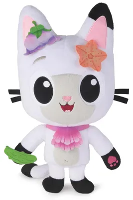 Produktbild von Gabby's Dollhouse DREAMWORKS : DER FILM - Interaktiver Plüsch Panda Pfötchen, 33cm mit Tasche & Zubehör, Spielzeug-Katze, 3 Jahr(e), Interaktiv, AAA