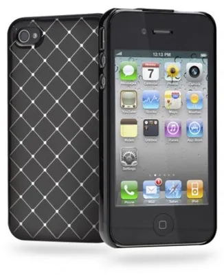 Produktbild von Cygnett Diamond Pattern, Abdeckung, Apple, iPhone 4/4S, Schwarz