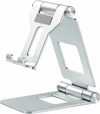 Produktbild von Verstellbare Tablet Ständer, Tisch Tablet Stand: universal Tablet Halterung kompatibel mit 2018 Pad Pro 10.5/9.7, Pad Air 2 3 4, Pad Mini 2 3 4 und Geräte von 4-13 Zoll (Silber)