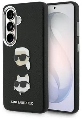 Image de Étui Karl Lagerfeld Saffiano Double Heads Metal pour Galaxy S26+, noir