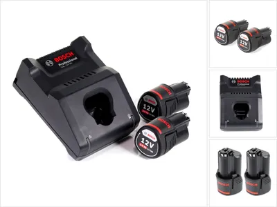 Obrázok produktu pre Bosch 1 600 A01 9RD, Súprava batérie a nabíjačky, Lithium-ion (Li-ion), 3 Ah, 12 V, Bosch, Čierna