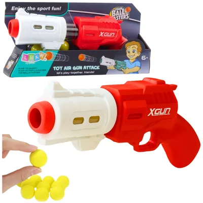 Zdjęcie produktu dla Broń pistoletowa na kulki z miękkiej pianki Xgun Red 6 szt.