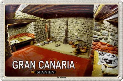 Produktbild von Blechschild Reise 30x20cm Gran Canaria Spanien Cueva Pintada Höhle