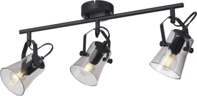 Produktbild von JUST LIGHT LED Deckenlampe TINULA Industrie Design, Spots schwenkbar schwarz Wohnzimmer, Schlafzimmer, Flur, Esszimmer, Küche