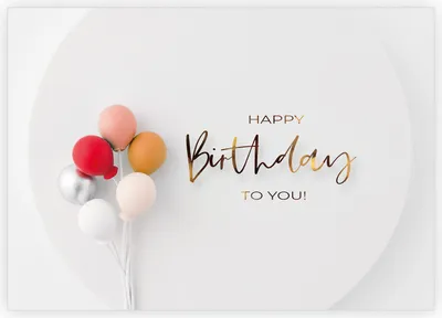Produktbild von Trend Geburtstags Grußkarte mit Ballons: Happy Birthday to you