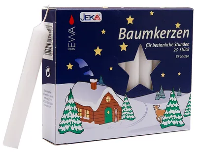 Produktbild von Baumkerzen 20er weiß Baum Kerze