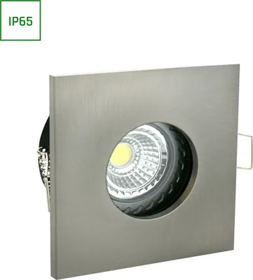 Produktbild von FIALE IV LED Einbaustrahler Spots Badezimmer 83x83mm GU10 IP65 Silber