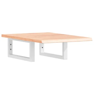 Produktbild von vidaXL Waschtischplatte mit Halterung Stahl und Massivholz Eiche