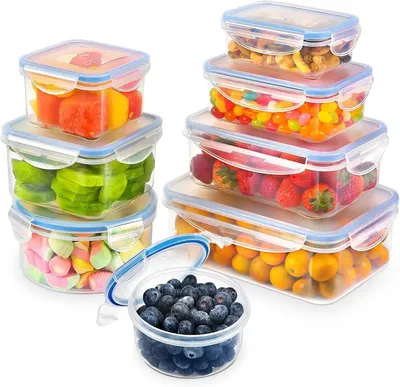 Produktbild von Lebensmittelbehälter - Vorratsdosen Set 28-teilig - Luftdicht - BPA-freier Kunststoff - Auslaufsicher - Mit Deckel - Für Meal Prep und Lunchbox