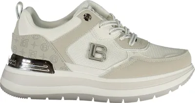 Produktbild von Eleganter Damen-Sportschuh: Weiß mit grauen Details & Applikation