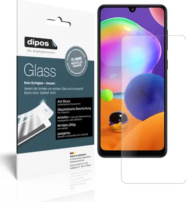Produktbild von 2x Schutzfolie für Samsung Galaxy A31 matt - Anti-Shock 9H Folie dipos Glass Kunststoffglas