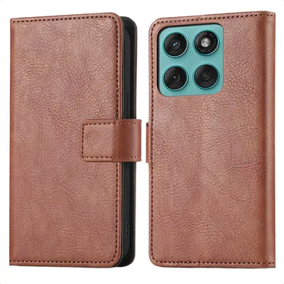 Productafbeelding van imoshion Luxe Bookcase voor de Motorola Moto G57 Power - Bruin