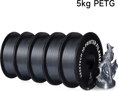 Zdjęcie produktu dla Filament PETG do drukarek 3D – szpula 1,75 mm – 343 m – do drukarek FDM/FFF – srebrny