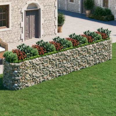 Zdjęcie produktu dla Maison Exclusive - Podwyższona donica gabionowa galwanizowane żelazo 600x100x100cm