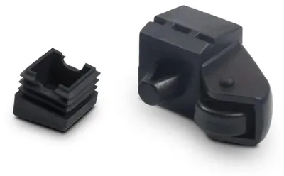 4 Endkappen für Bettfüße 30x30 mm, Polypropylen-Copolymer