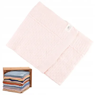 Produktbild von Snuglytots Babydecke Zopfmuster Rosa Baumwolle 90x100 cm