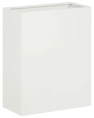 Immagine prodotto di vidaXL Vaso da giardino bianco, 40 x 20 x 40 cm, acciaio laminato a freddo