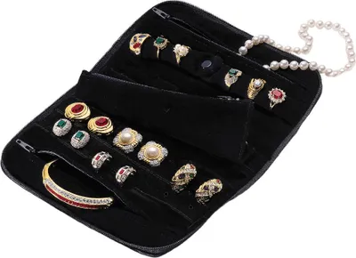 Produktbild von Connoisseurs Leder Schwarz Schmuck Clutch CONN1055