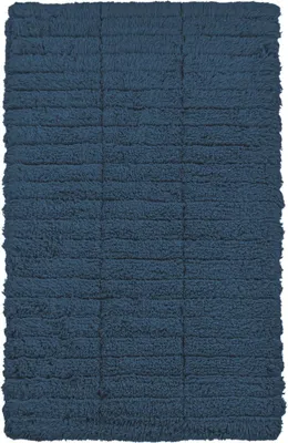 Produktbild von ZONE Badematte Badvorleger Badteppich 50x80cm TILES dark blue dunkelblau