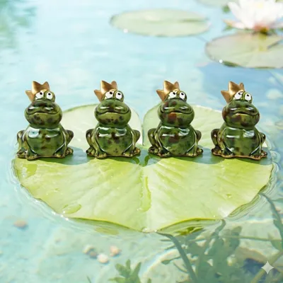Produktbild von Charmantes 4er Set Froschkönig - Höhe ca. 6,9 cm