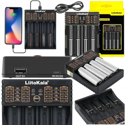 Zdjęcie produktu dla Liitokala LII-402 ŁADOWARKA do 4 akumulatorków Li-Ion AA AAA 18650 18350