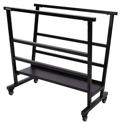 Image de Omgoods - Étagère de rangement métallique pour œuvres d'art, sur roulettes