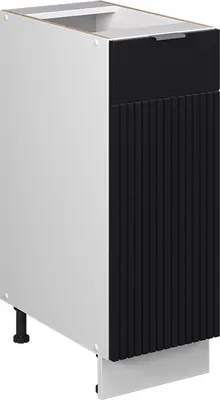 Produktbild von Apothekerschrank Vicco Fame-Line Schwarz gestreift 30 cm ohne Arbeitsplatte, Model 50720