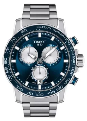 Produktbild von Tissot Supersport Chrono mit blauem Zifferblatt, 45,5 mm, Edelstahl