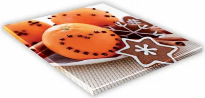 Zdjęcie produktu dla SZKLANA DESKA KUCHENNA 25x25 416e Pomarańcz