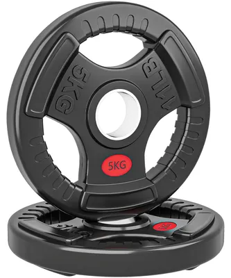 Immagine prodotto di 2 dischi da 5 kg per bilanciere, diametro 50 mm | Colore: nero