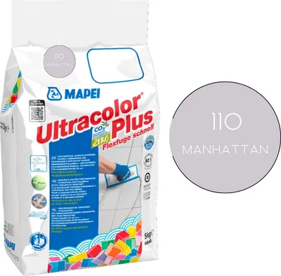 Produktbild von MAPEI® ULTRACOLOR PLUS Fugenmörtel 110 manhattan 5 kg Flexfuge ohne Ausblühen schnell trocknend Fliesenfuge