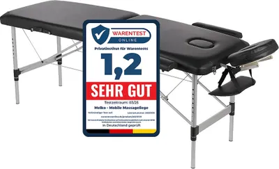 Obrázok produktu pre Masážny stôl Melko 2 zónová terapeutická lavica kozmetický hliníkový rám - čierny