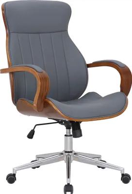 Produktbild von Bürostuhl HLO-CP62 Kunstleder  walnuss/grau