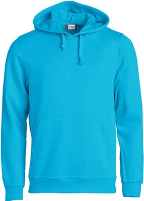 Produktbild von Basic Kapuzenpullover mit Kängurutasche, Rippenbündchen und Smartphone-kompatibel