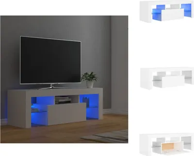 Immagine prodotto di vidaXL Mobile TV con luci LED bianco 120x35x40 cm - Mobili TV