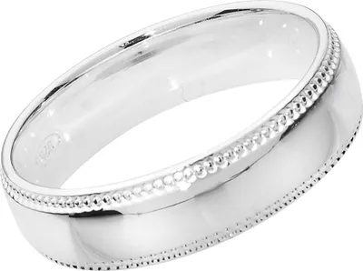 Produktbild von 925 Sterling Silber 5mm Court Form Milgrain Herren/Damen - Trauring/Ehering/Hochzeitsring, 61 (19.4); TRS13920RST