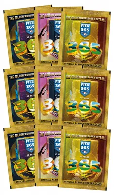 Obrázok produktu pre Stickers, Packs of 9, FIFA 365 2025 Panini 10th Anniversary Football Adrenalyn