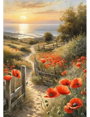 Productafbeelding van Diamond Painting strandlandschap, knutselset, 30x40 cm