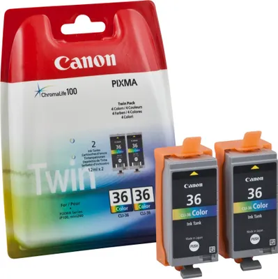 Zdjęcie produktu dla Canon 1511B018, Czarny, Cyjan, Purpurowy, Żółty, Atrament barwnikowy, Atrament barwnikowy, 2 szt., 249 stron(y), Multipak