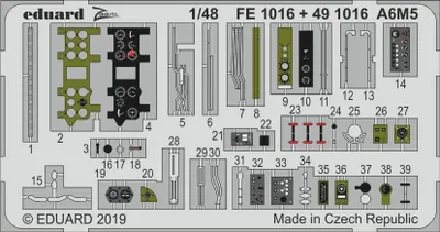 Produktbild von Eduard Accessories FE1016 - 1:48 Ätzsatz A6M5 for Tamiya - Neu