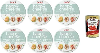 Produktbild von 6x Happy Cheerse Kräuter 140gr+ Italian gourmet polpa 400g