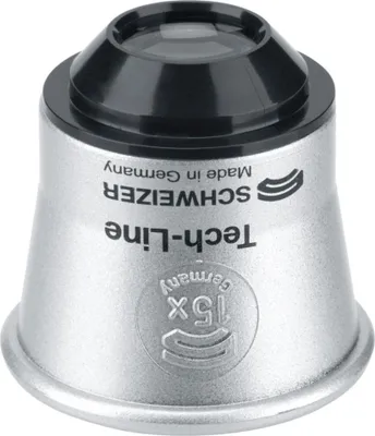 Productafbeelding van Uhrmacherloep Tech-Line, vergroting 15x, lensdiameter 16,3 mm, Zwitsers fabricaat