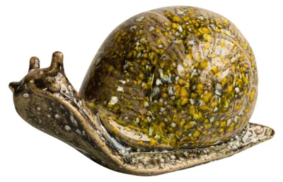 Produktbild von Gartenfigur Schnecke aus Keramik grau Dekofigur Gartendeko Gartendekoration