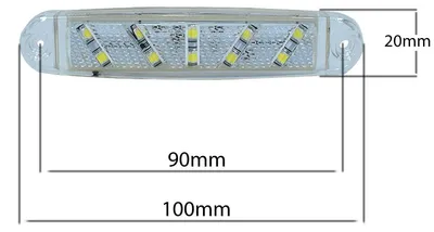 Immagine prodotto di Luce di posizione laterale a LED FR 0300B, bianca, 10 LED