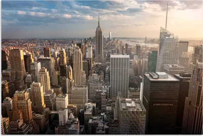 Produktbild von MuchoWow® Poster New York - Sonne - Wolken 30x20 cm - Plakate - Print