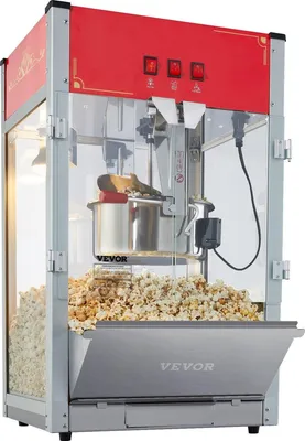 Zdjęcie produktu dla Maszyna do popcornu Maszyna do popcornu na blat 1440 W 12 uncji 80 filiżanek Czerwona