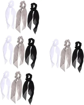 Produktbild von 12stücke Satin Haar Scrunchies Haargummis Für Damen Elastische Haarbänder Für Und Duttfrisuren