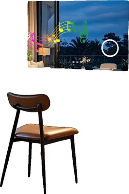 Obrázek produktu pro Koupelnové zrcadlo, Bluetooth reproduktor, funkce proti zamlžování, 100 x 70 cm (40 x 28 palců)